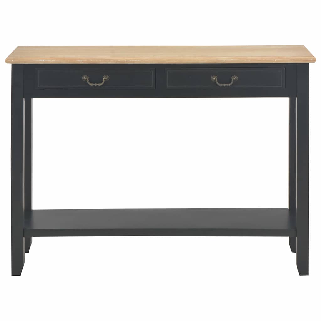 vidaXL Console Table Black 110x35x80 cm Wood