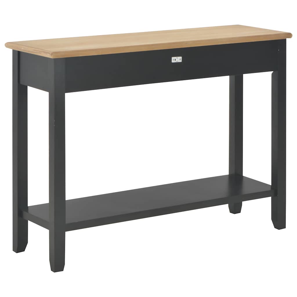 vidaXL Console Table Black 110x35x80 cm Wood