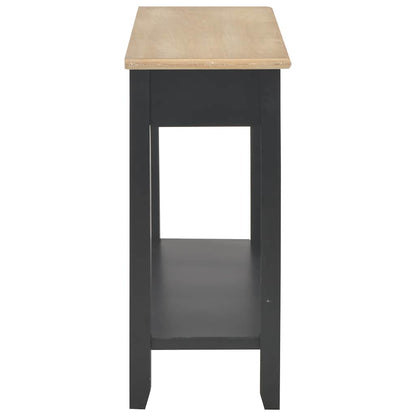 vidaXL Console Table Black 110x35x80 cm Wood