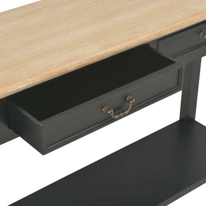 vidaXL Console Table Black 110x35x80 cm Wood