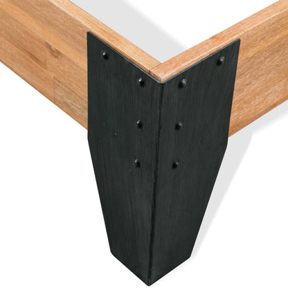 vidaXL Bed Frame | Brown | Solid Acacia wood | Double | Durable | Bed Frame