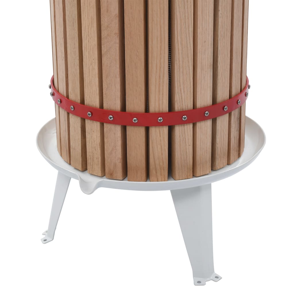 vidaXL Fruit and Wine Press with Cloth Bag 30 L Oak Wood