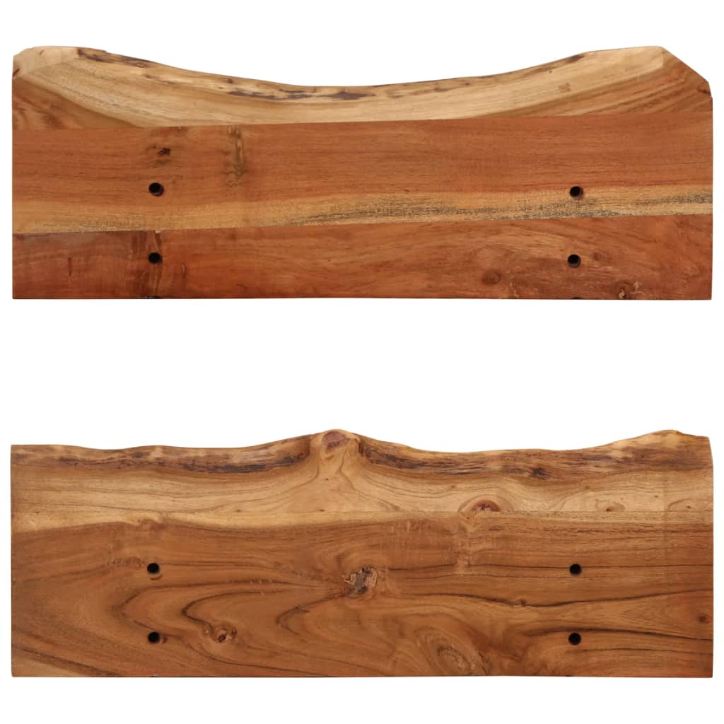 247927 vidaXL Wall Shelves 2 pcs 60x20x18 cm Solid Acacia Wood