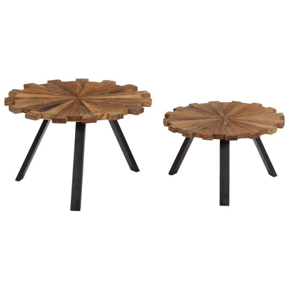 vidaXL Coffee Tables 2 pcs Solid Reclaimed Wood