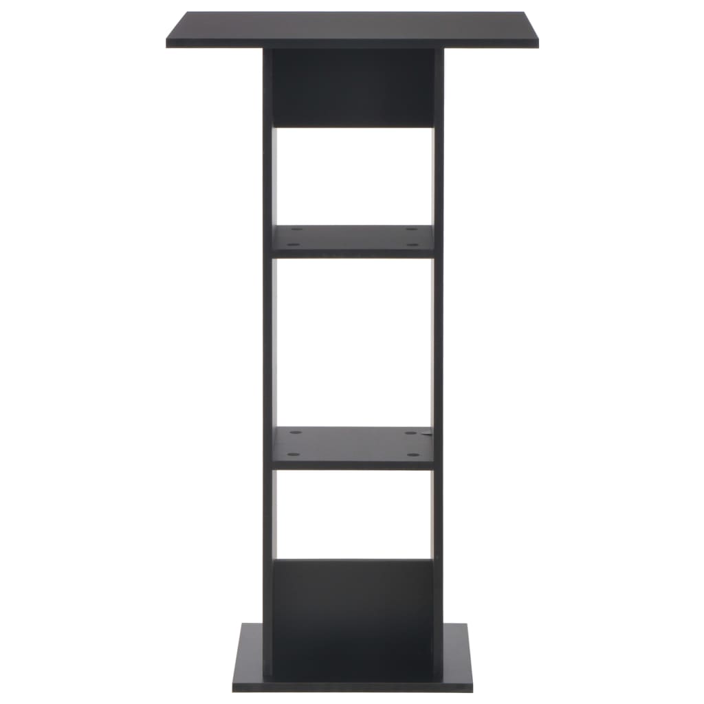 vidaXL Bar Table Black 60x60x110 cm