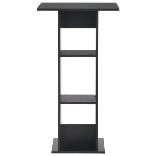 vidaXL Bar Table Black 60x60x110 cm