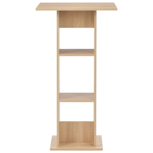 vidaXL Bar Table Oak 60x60x110 cm