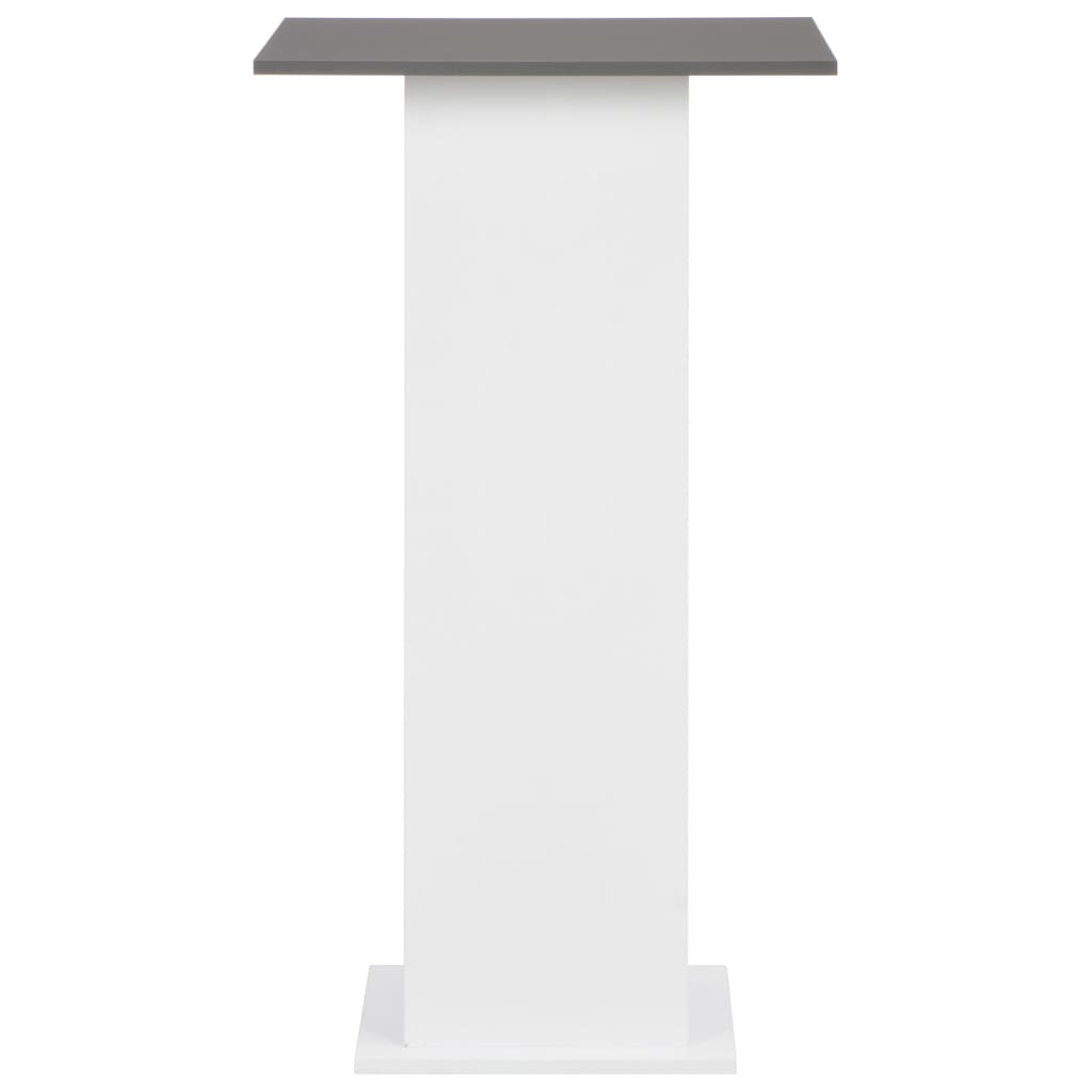 vidaXL Bar Table White and Anthracite Grey 60x60x110 cm