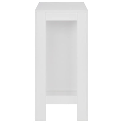 vidaXL Bar Table with Shelf White 110x50x103 cm