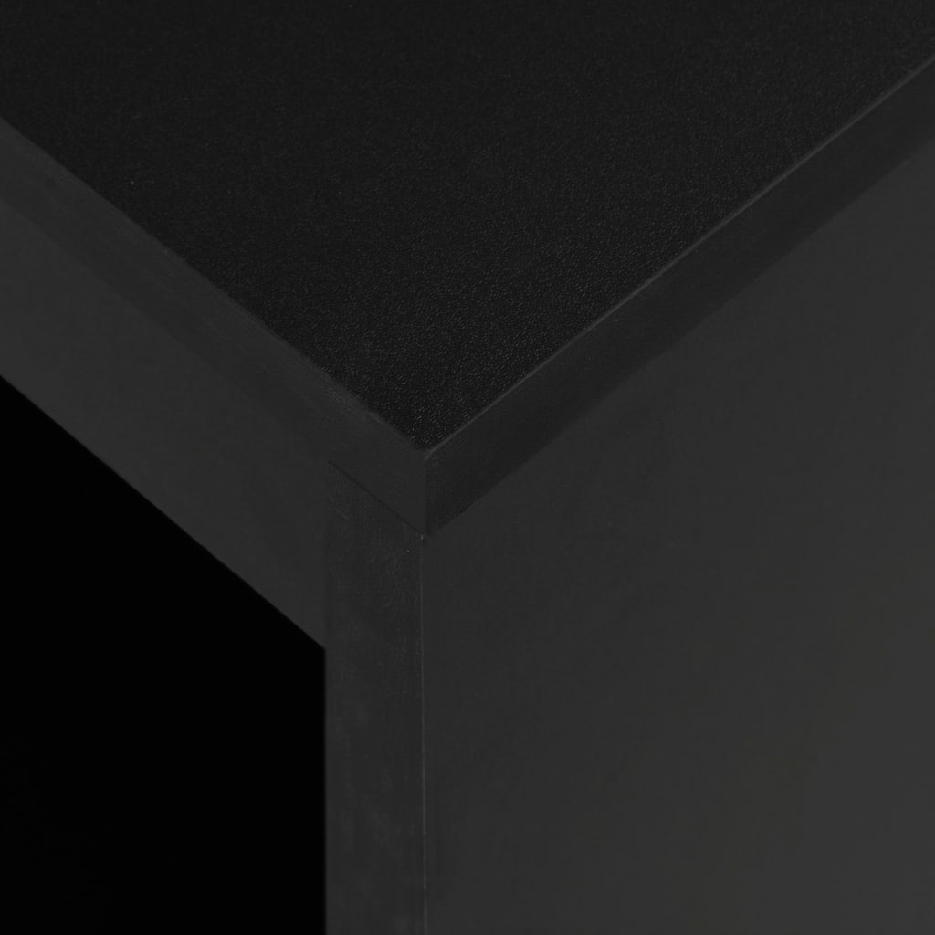 vidaXL Bar Table with Shelf Black 110x50x103 cm