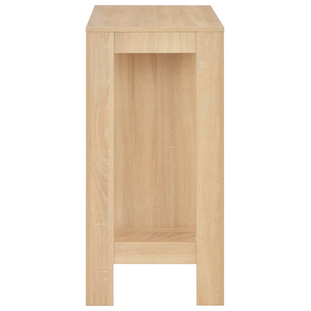 vidaXL Bar Table with Shelf Oak 110x50x103 cm