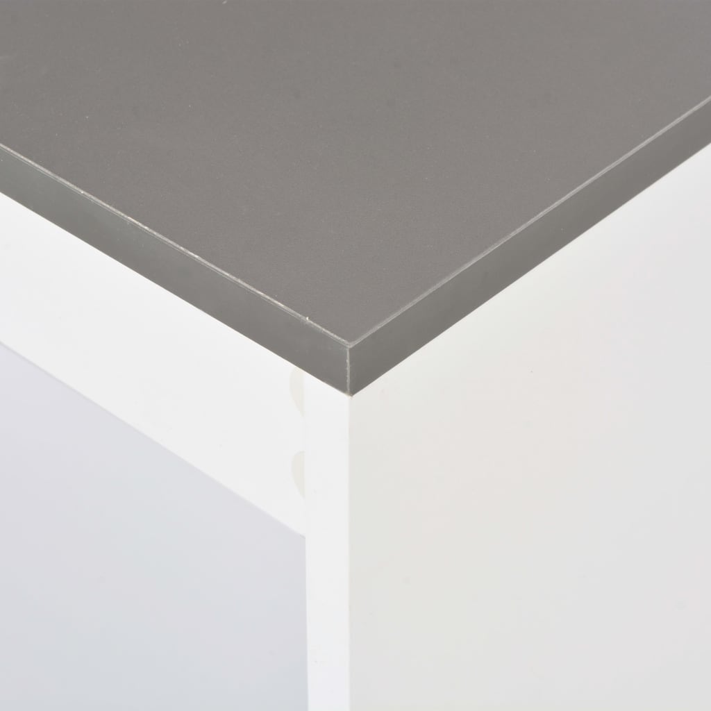 vidaXL Bar Table with Shelf White 110x50x103 cm