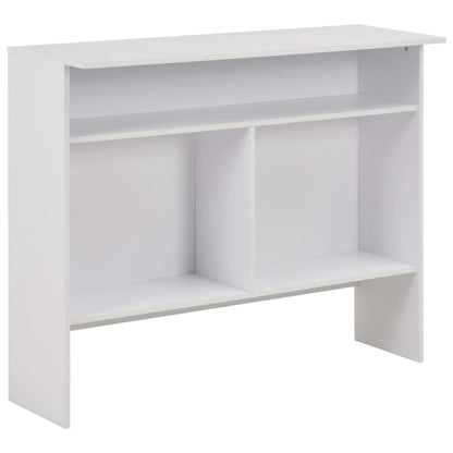 vidaXL Bar Table with 2 Table Tops White 130x40x120 cm