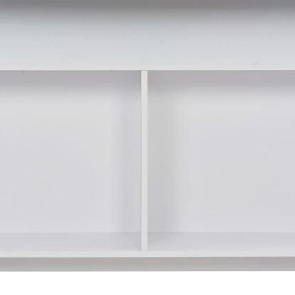 vidaXL Bar Table with 2 Table Tops White 130x40x120 cm