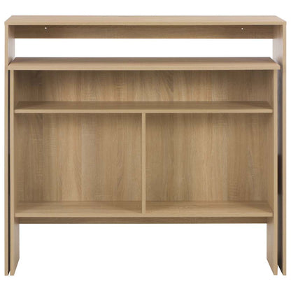 vidaXL Bar Table with 2 Table Tops Oak 130x40x120 cm