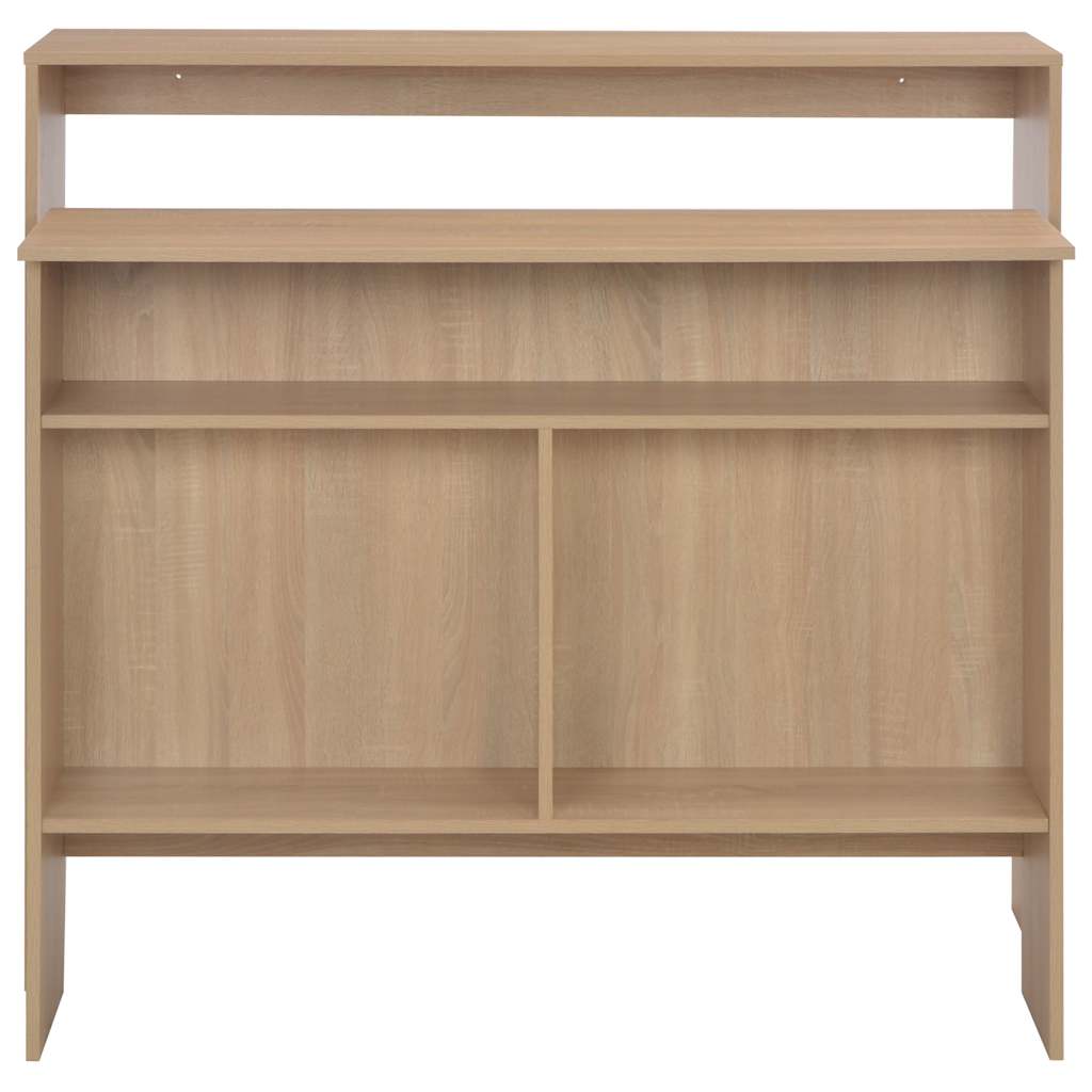 vidaXL Bar Table with 2 Table Tops Oak 130x40x120 cm