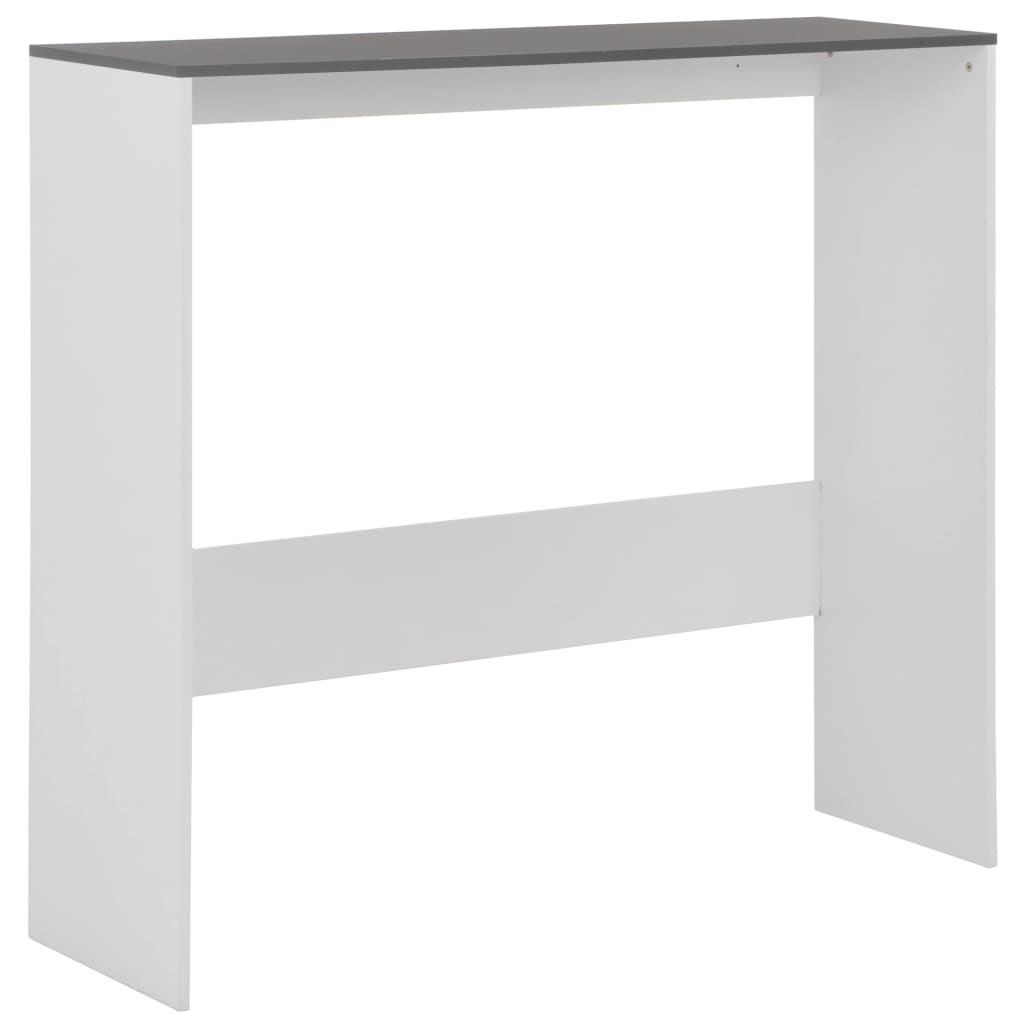 vidaXL Bar Table with 2 Table Tops White and Grey 130x40x120 cm