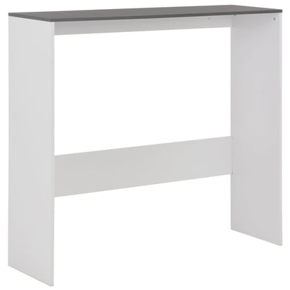 vidaXL Bar Table with 2 Table Tops White and Grey 130x40x120 cm