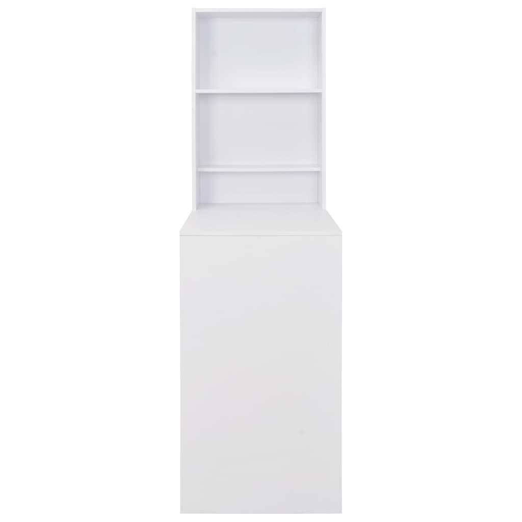 vidaXL Bar Table with Cabinet White 115x59x200 cm