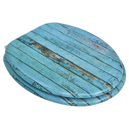 vidaXL Toilet Seats with Lids 2 pcs MDF Old Wood