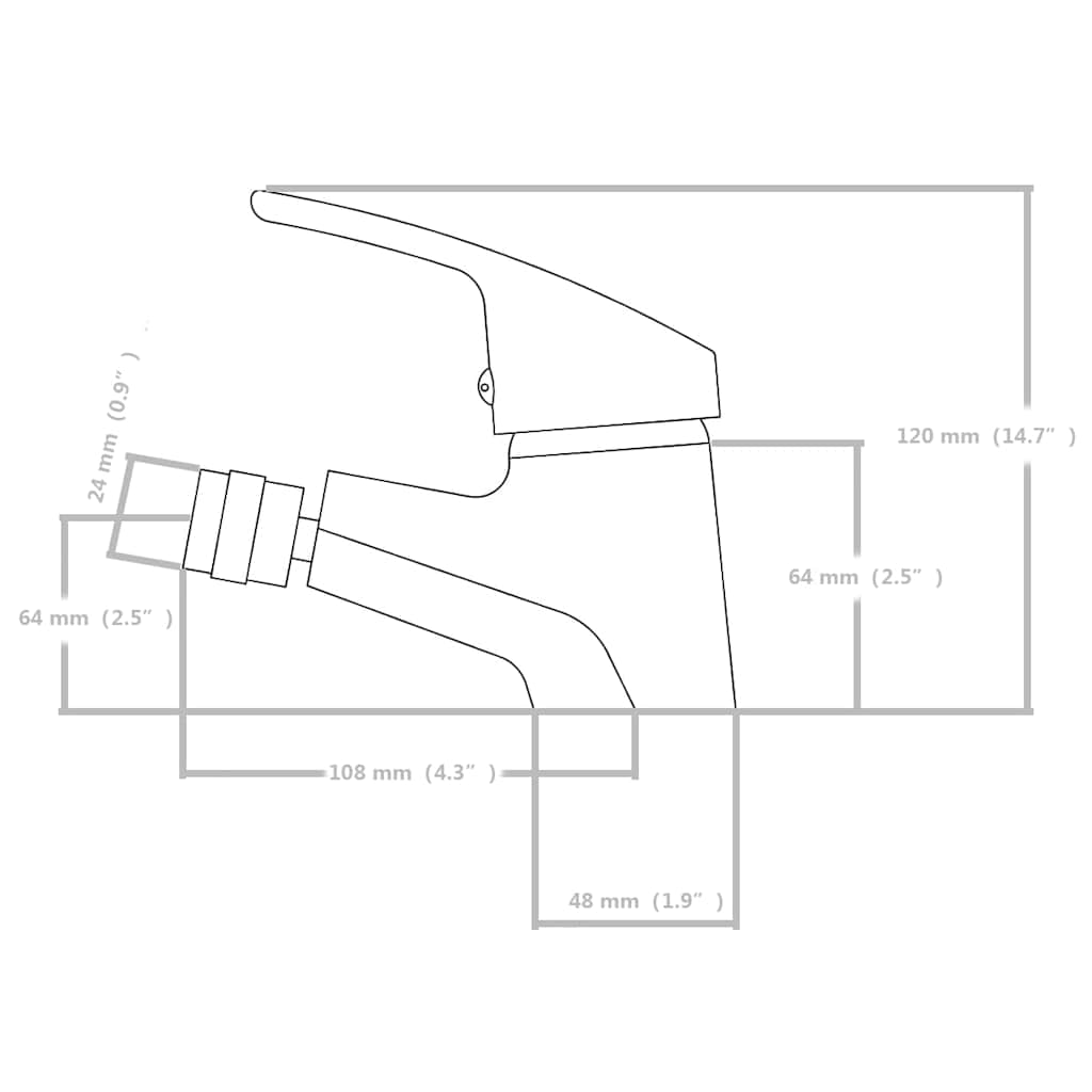 vidaXL Bidet Faucets 2 pcs Chrome