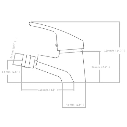 vidaXL Bidet Faucets 2 pcs Chrome