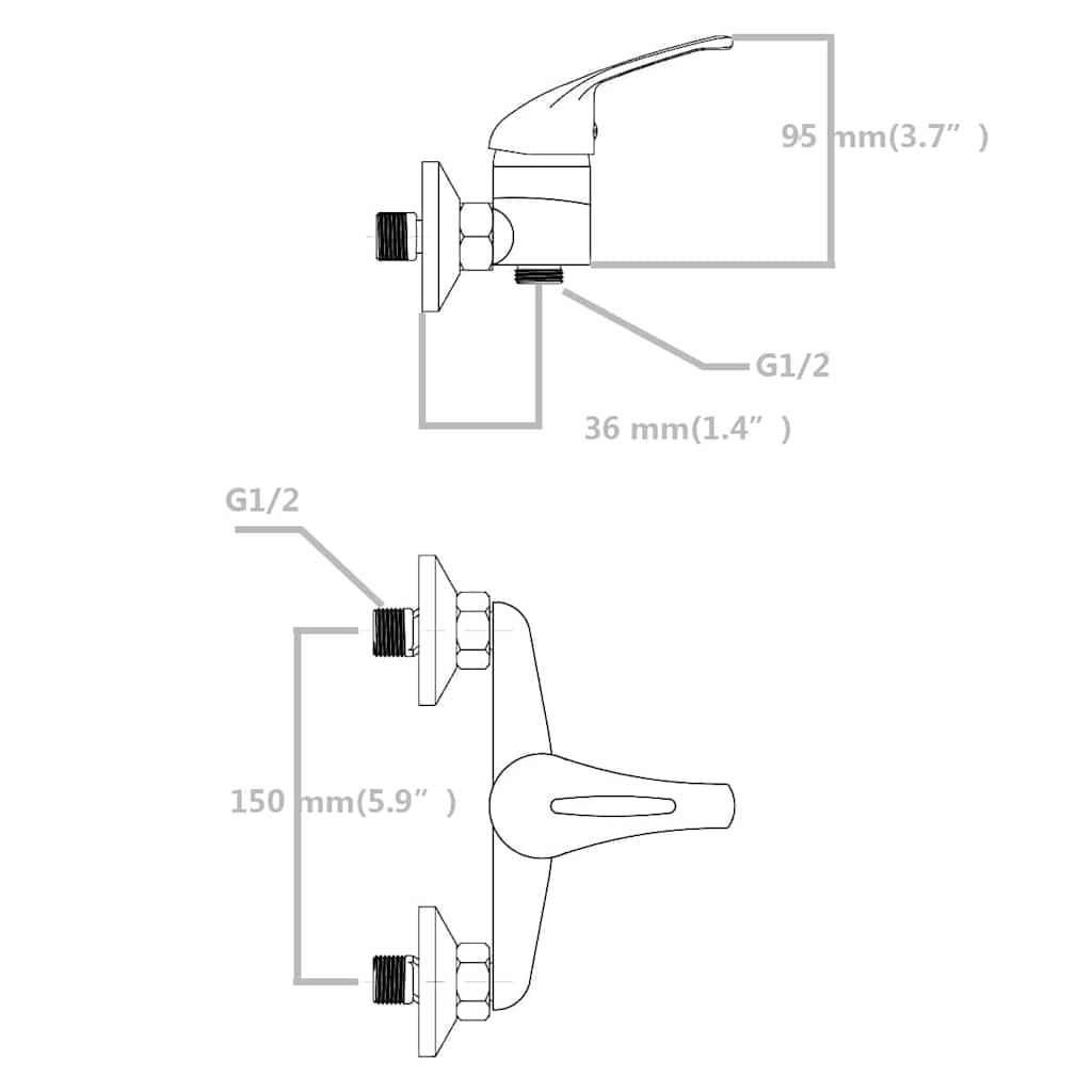 vidaXL Mixer Showers 2 pcs