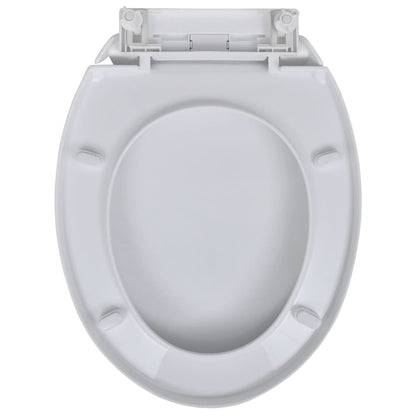 vidaXL Toilet Seats with Soft Close Lids 2 pcs Plastic White