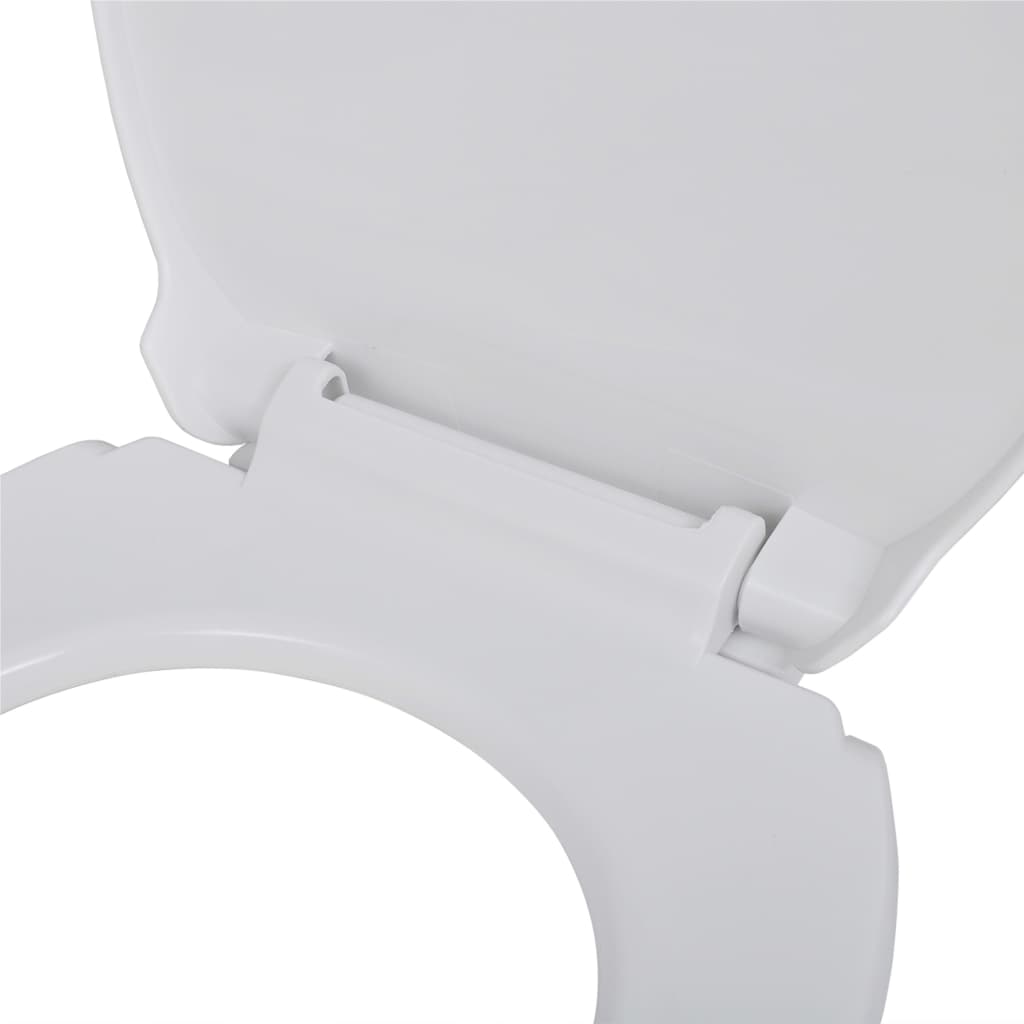 vidaXL Toilet Seats with Soft Close Lids 2 pcs Plastic White