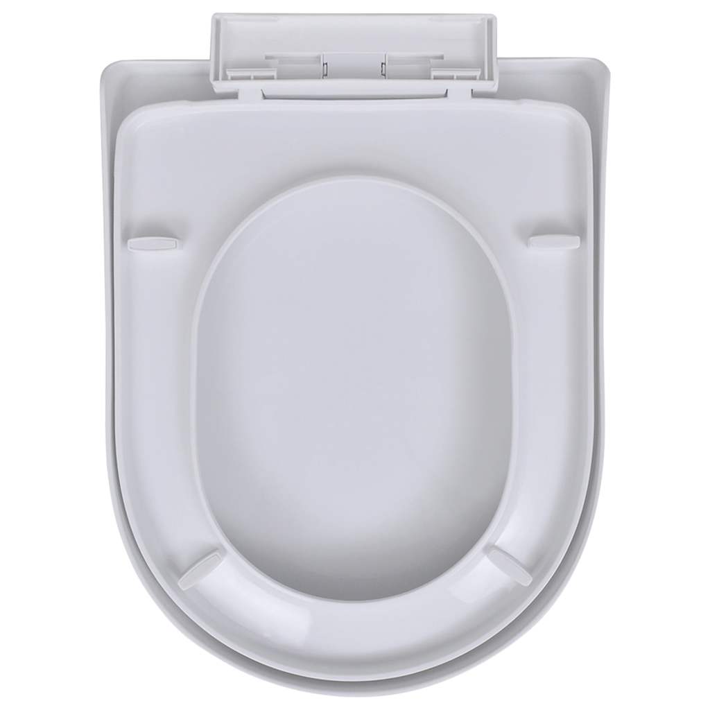 vidaXL Toilet Seats with Soft Close Lids 2 pcs Plastic White