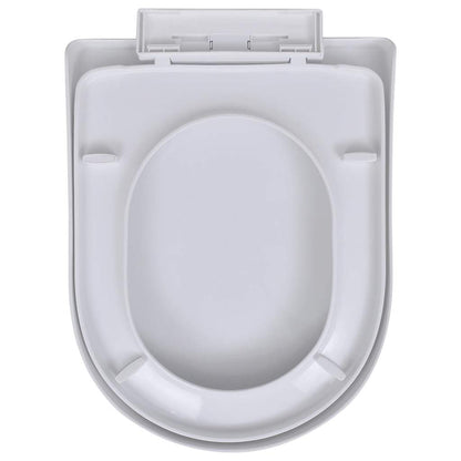 vidaXL Toilet Seats with Soft Close Lids 2 pcs Plastic White