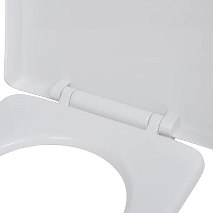 vidaXL Toilet Seats with Soft Close Lids 2 pcs Plastic White