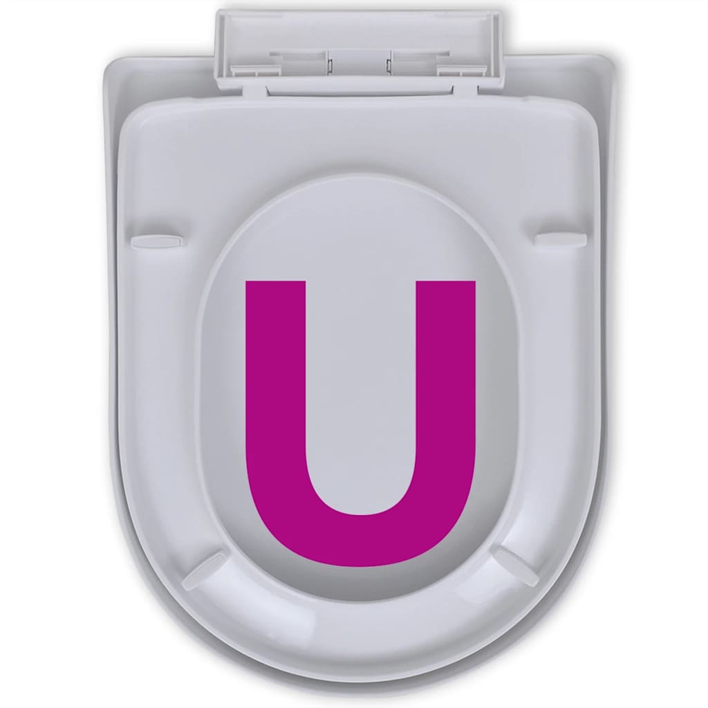 vidaXL Toilet Seats with Soft Close Lids 2 pcs Plastic White