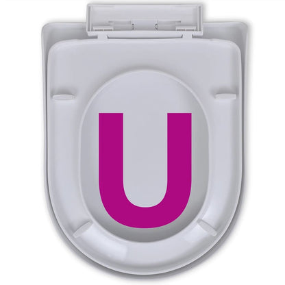 vidaXL Toilet Seats with Soft Close Lids 2 pcs Plastic White