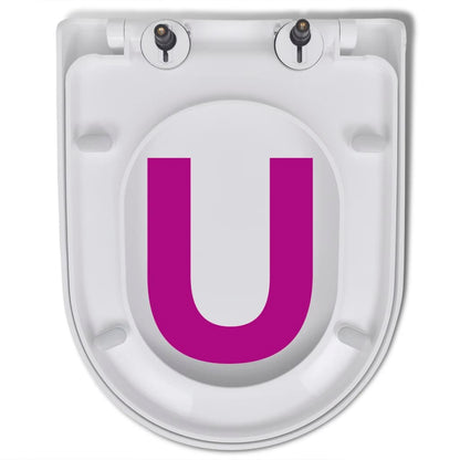 vidaXL Toilet Seats with Soft Close Lids 2 pcs Plastic White