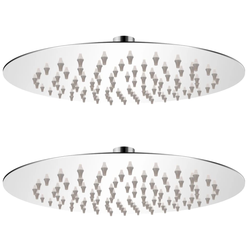 275934 vidaXL Rain Shower Head 2 pcs Stainless Steel Ø 20 cm (2x142154)