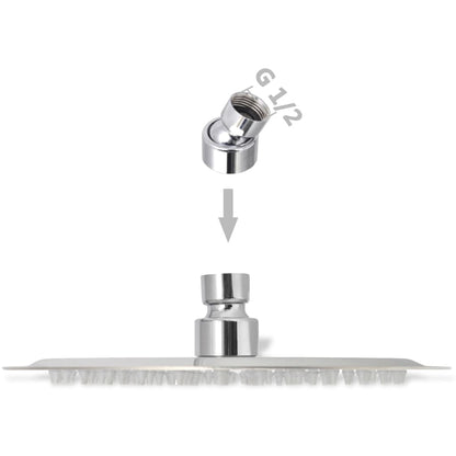 275934 vidaXL Rain Shower Head 2 pcs Stainless Steel Ø 20 cm (2x142154)