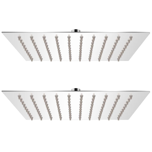 vidaXL Rain Shower Head 2 pcs Stainless Steel 20x20 cm
