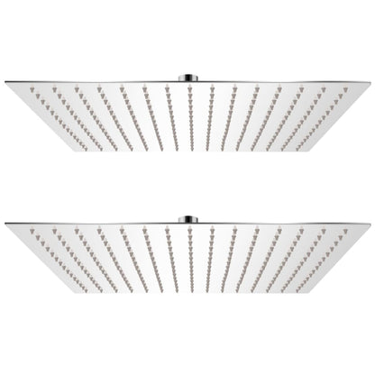 vidaXL Rain Shower Head 2 pcs Stainless Steel 40x40 cm