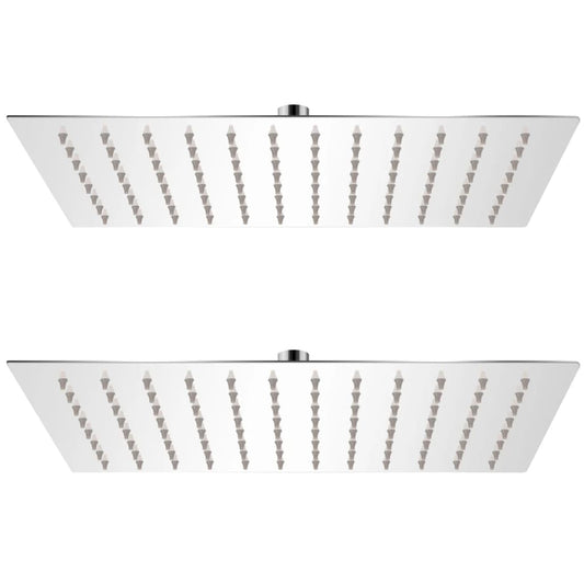 vidaXL Rain Shower Head 2 pcs Stainless Steel 20x30 cm