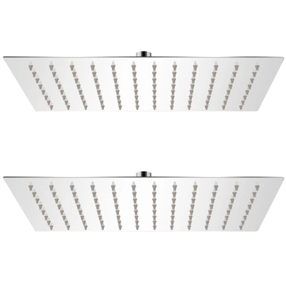 vidaXL Rain Shower Head 2 pcs Stainless Steel 20x30 cm (2x142164)