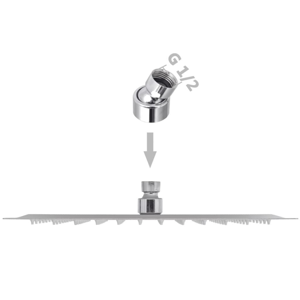 vidaXL Rain Shower Head 2 pcs Stainless Steel 20x30 cm (2x142164)