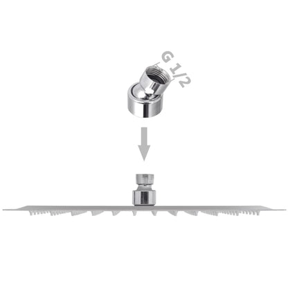 vidaXL Rain Shower Head 2 pcs Stainless Steel 20x30 cm (2x142164)