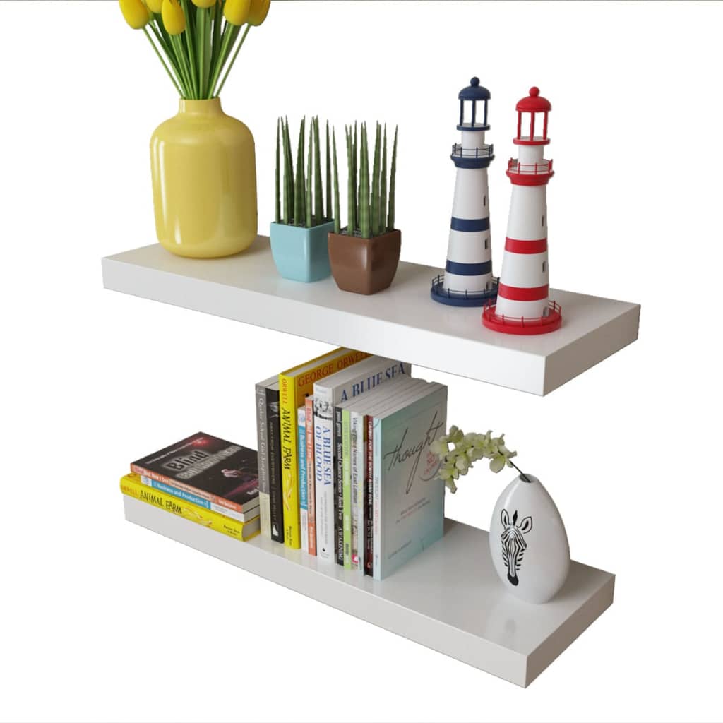 vidaXL Wall Shelves 4 pcs White 60 cm