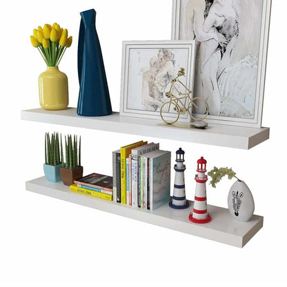 vidaXL Wall Shelves 4 pcs White 100 cm