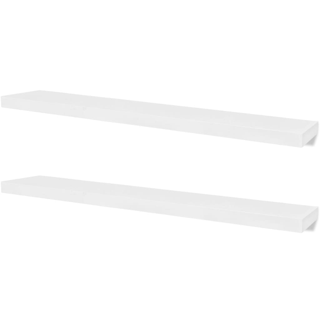 vidaXL Wall Shelves 4 pcs White 120 cm