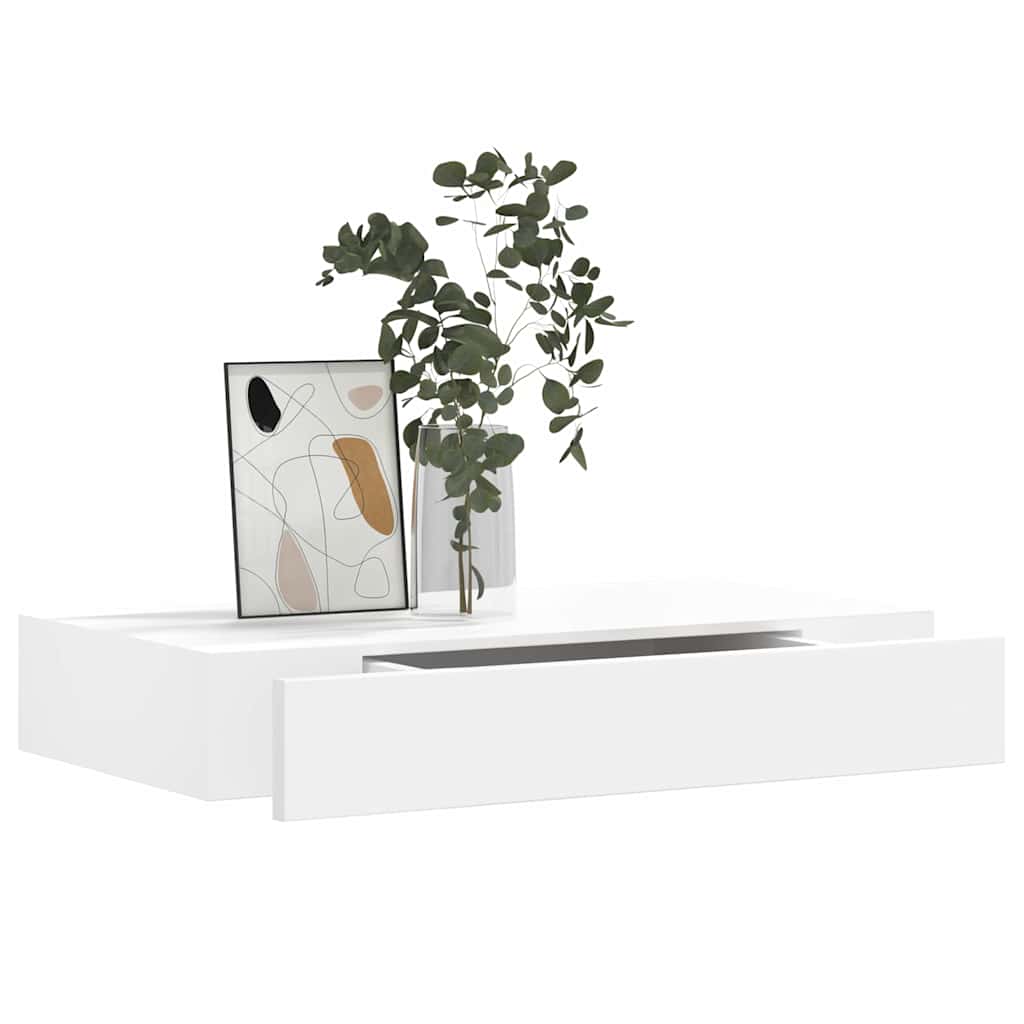vidaXL Wall Mounted Shelf | Set of 2 | White | MDF with a matte finish