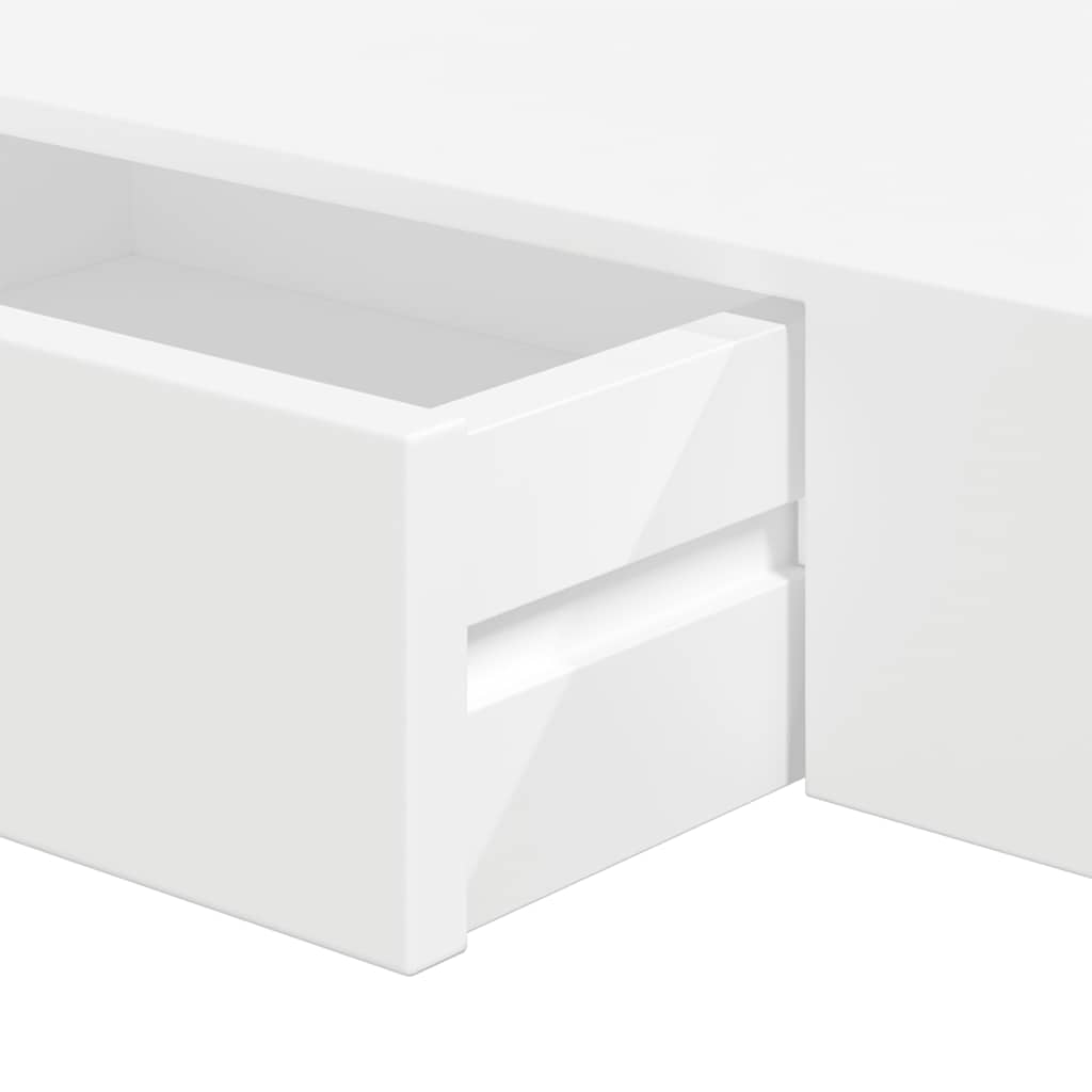 vidaXL Wall Mounted Shelf | Set of 2 | White | MDF with a matte finish