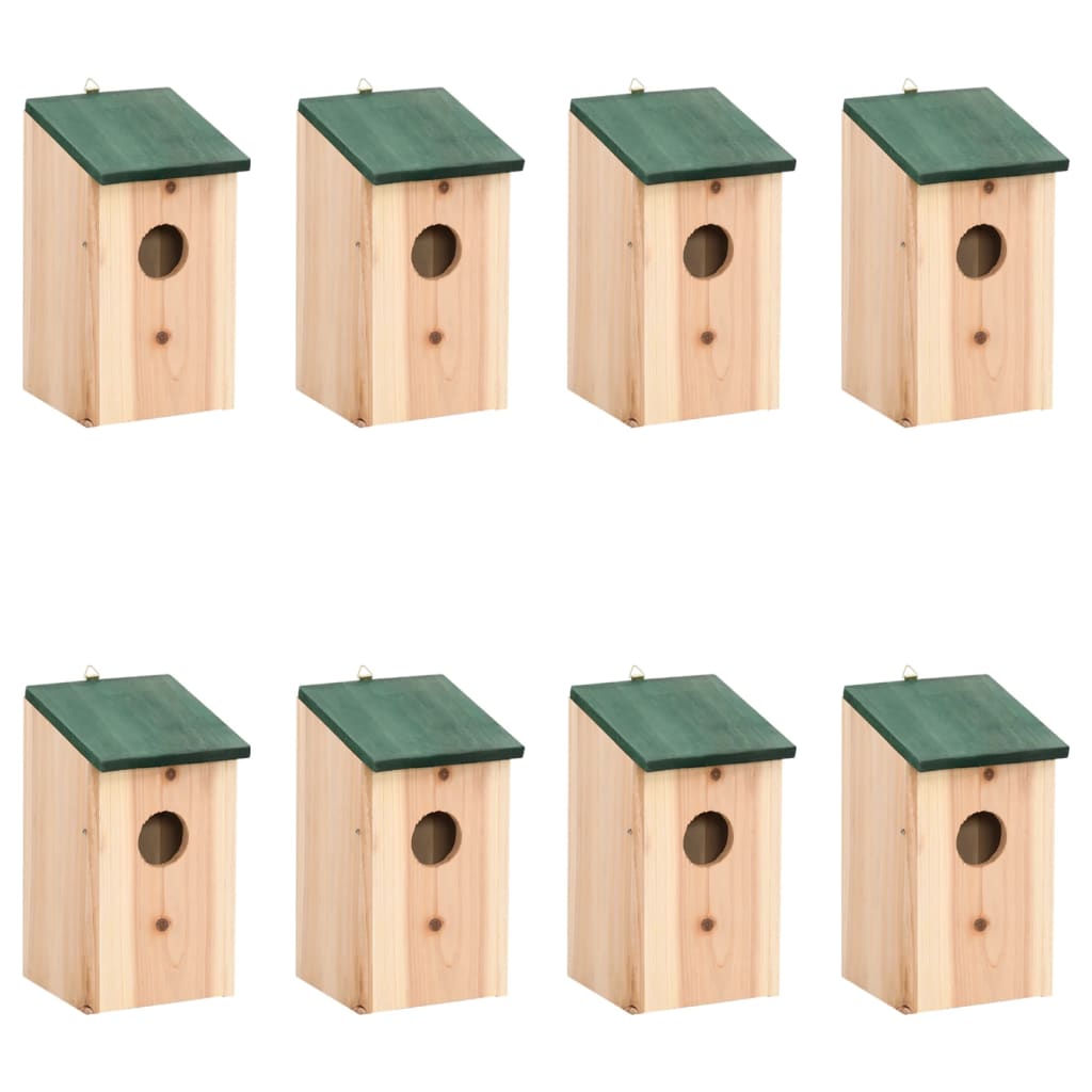 vidaXL Bird House | Green and Wood | Solid pine wood | Small | Durable