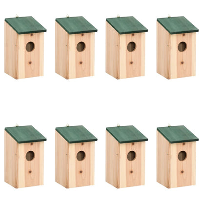 vidaXL Bird House | Green and Wood | Solid pine wood | Small | Durable